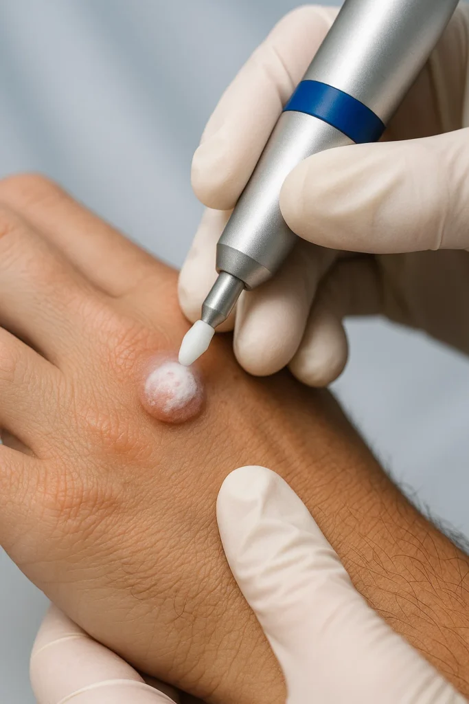 example of wart removal Manchester using cryopen