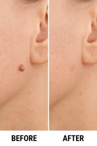 Skin tags removal Manchester before and after