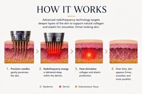 Diagram of how Collagen Lift Therapy Manchester works