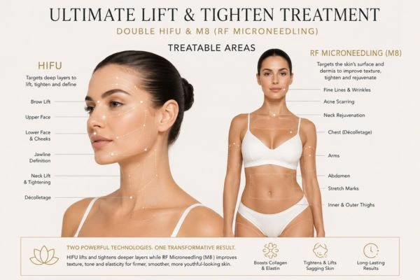 Areas of the body that can be treated - ultimate skin tighten treatment Manchester